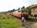 Vlak byl sloen ze t motorovch voz M 262, osobnho vozu Balm a sl. vozu Daak kde byla uloen kola a korky cestujcch