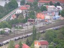 Pohled na nádraží Střekov s hradu