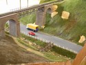 Nedokončený modul s mostem, silnicí a potokem